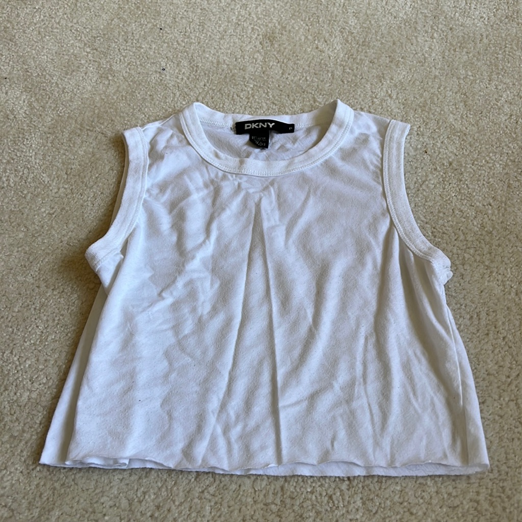 Cut Cropped White Tee